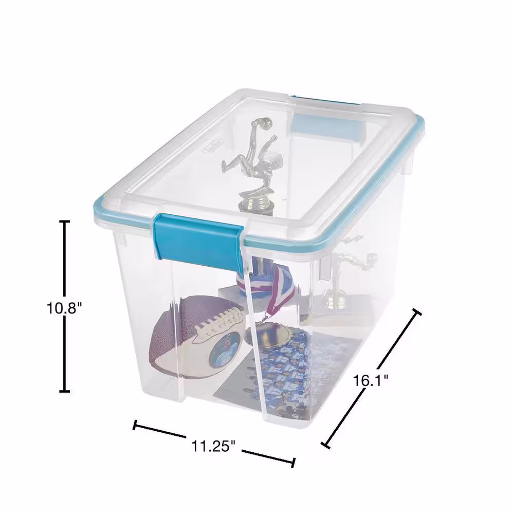 Sterilite 20 Qt. Storage Container Box Tote with Latches (24-Pack)