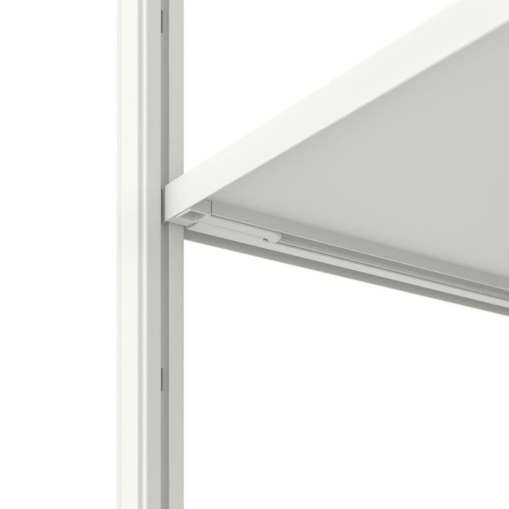 CLOSETS By LIBERTY 48 in. W to 92 in. W White Closet Shelf Tower with Shelf and Rod Extensions Wood Closet System