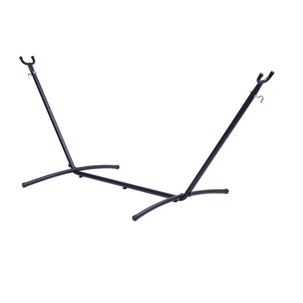 None 9.3 ft. Blue Double Classic Hammock Bed with Stand and Carrying Bag