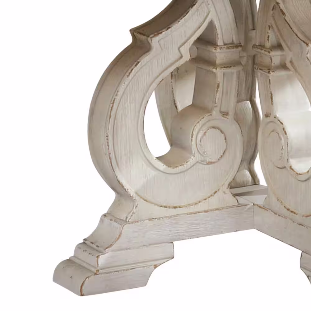 Furniture of America Willadeene Antique White Round Dining Table