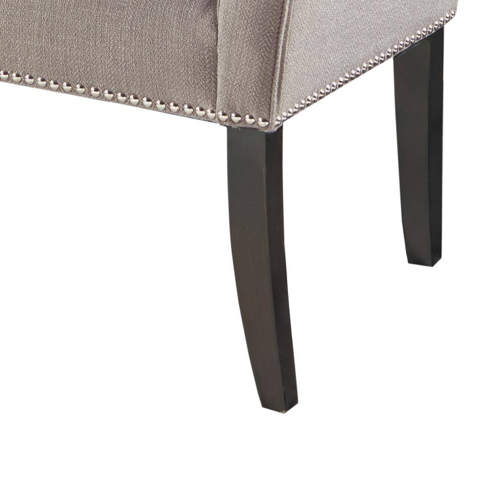 Madison Park Antonio Grey Flared Arms Accent Bench 23 in. H x 49.5 in. W x 19.25 in. D