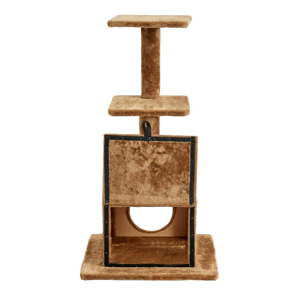 None 43.7 in. Willow Cat Tree with Condo and Perch