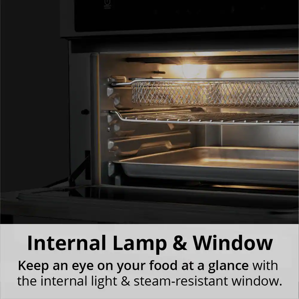 ARIA All-in-1 Premium 30 Qt. Stainless Steel Touchscreen Air Fryer Toaster Oven with Recipe Book