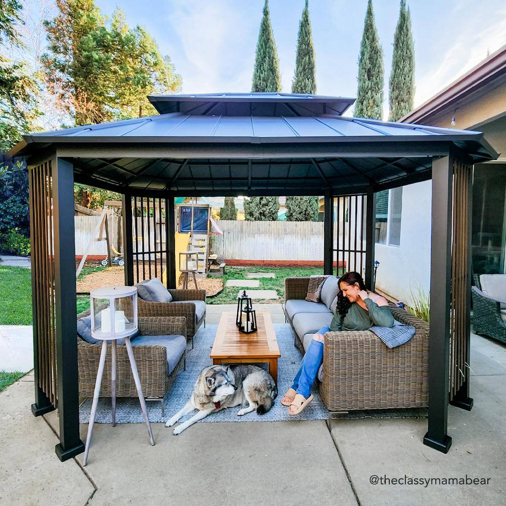 Sunjoy Rockwood 11 ft. x 13 ft. Hardtop Gazebo