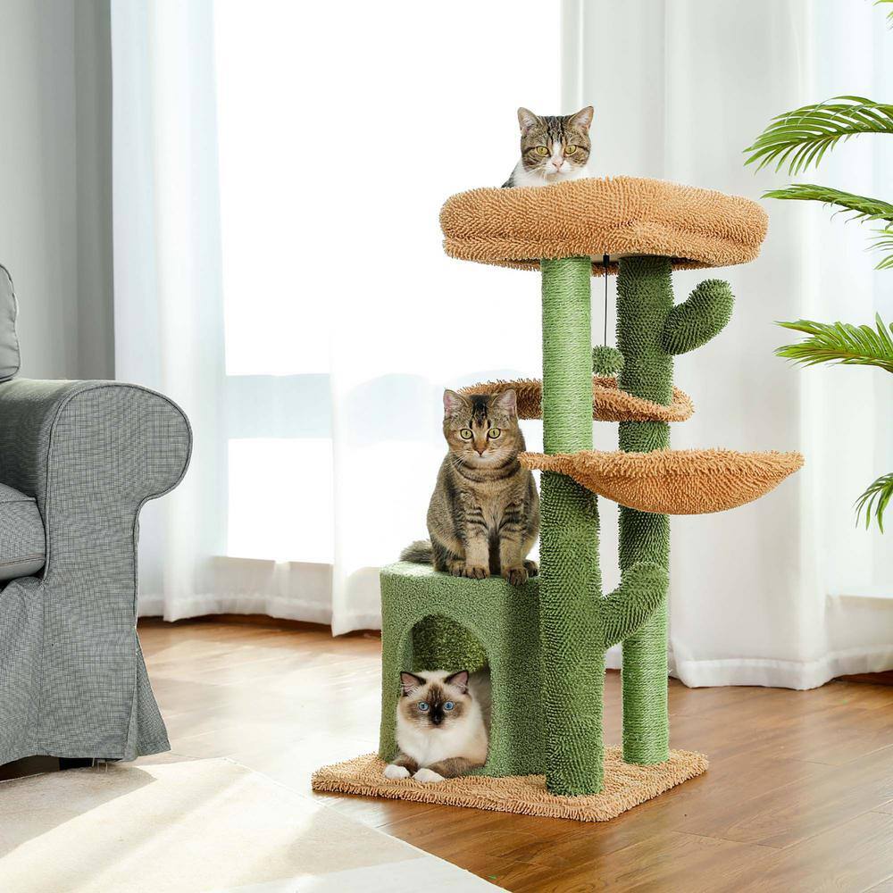 Foobrues Cactus Cat Tree Hammock Perch Condo