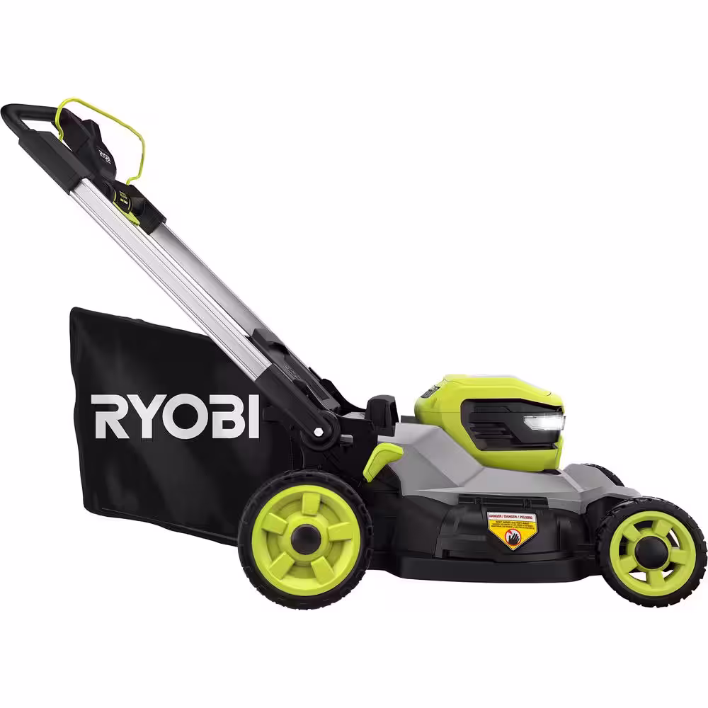 RYOBI 40V HP Brushless 21 in. Battery Walk Behind Multi-Blade Push Lawn Mower with 7.5 Ah Battery and Rapid Charger