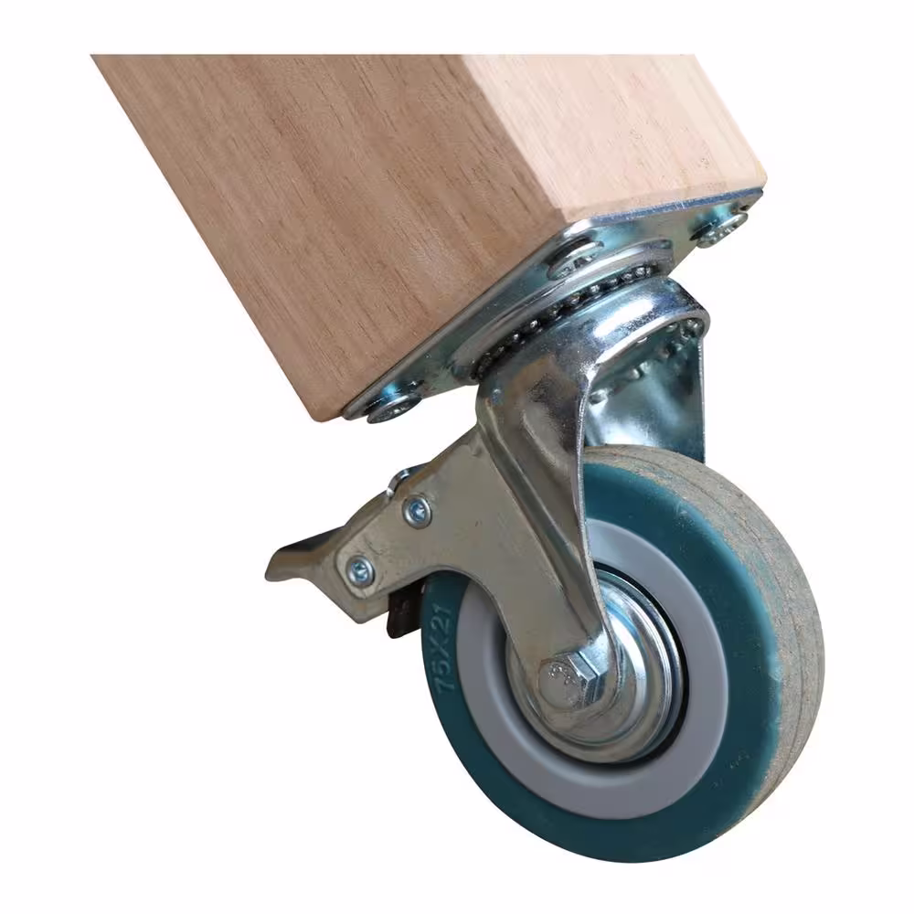 International Concepts Unfinished Kitchen Cart with Shelf