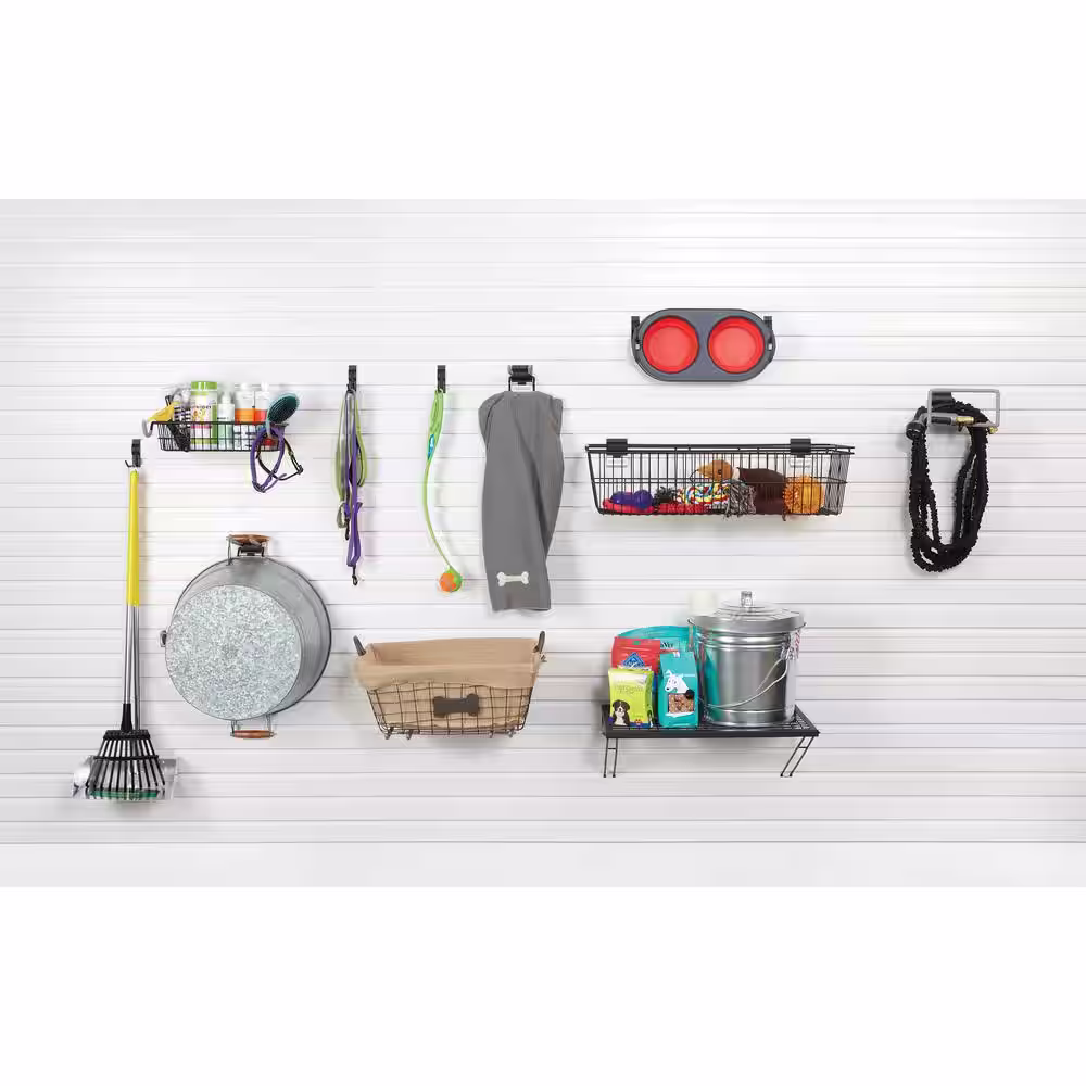 Husky 8 in. Wide Hook for Garage Slat Wall and Track Systems