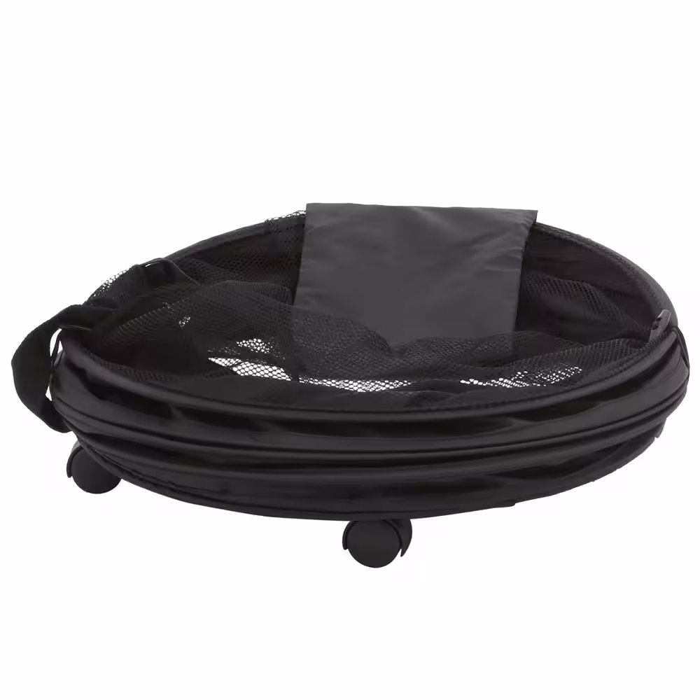 Honey-Can-Do Pop-Up Laundry Bin and Hamper with Wheels, Black