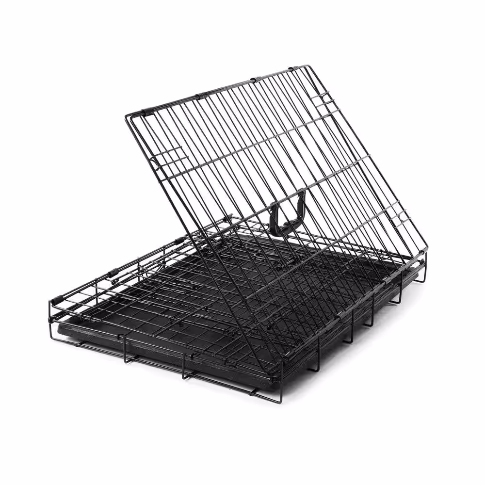 None Medium Black Collapsable Pet Crate
