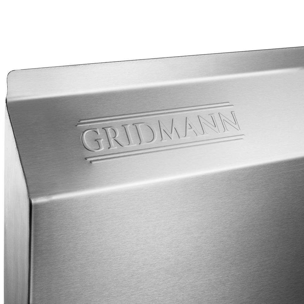 GRIDMANN 72 x 30 in. Stainless Steel Kitchen Utility Table with Backsplash and Bottom Shelf