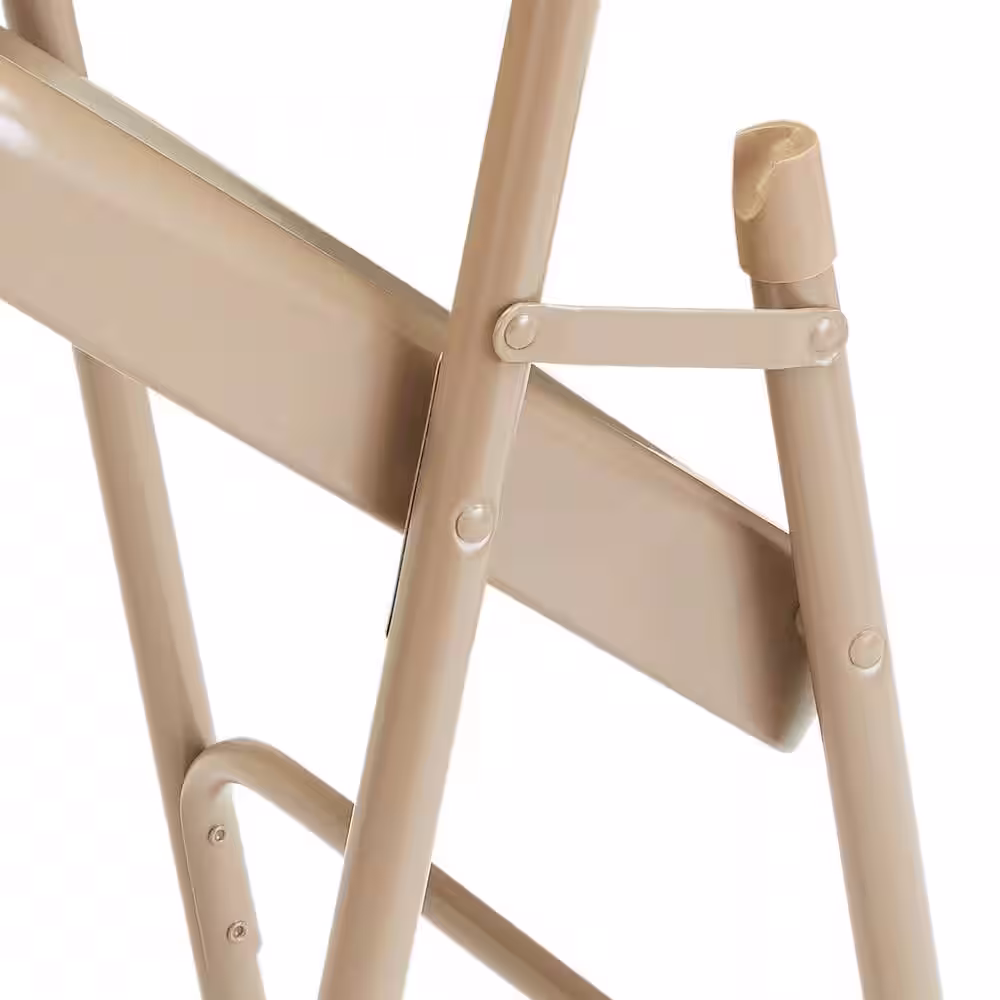 National Public Seating 50 Series Beige All-Steel Folding Chair (4-Pack)