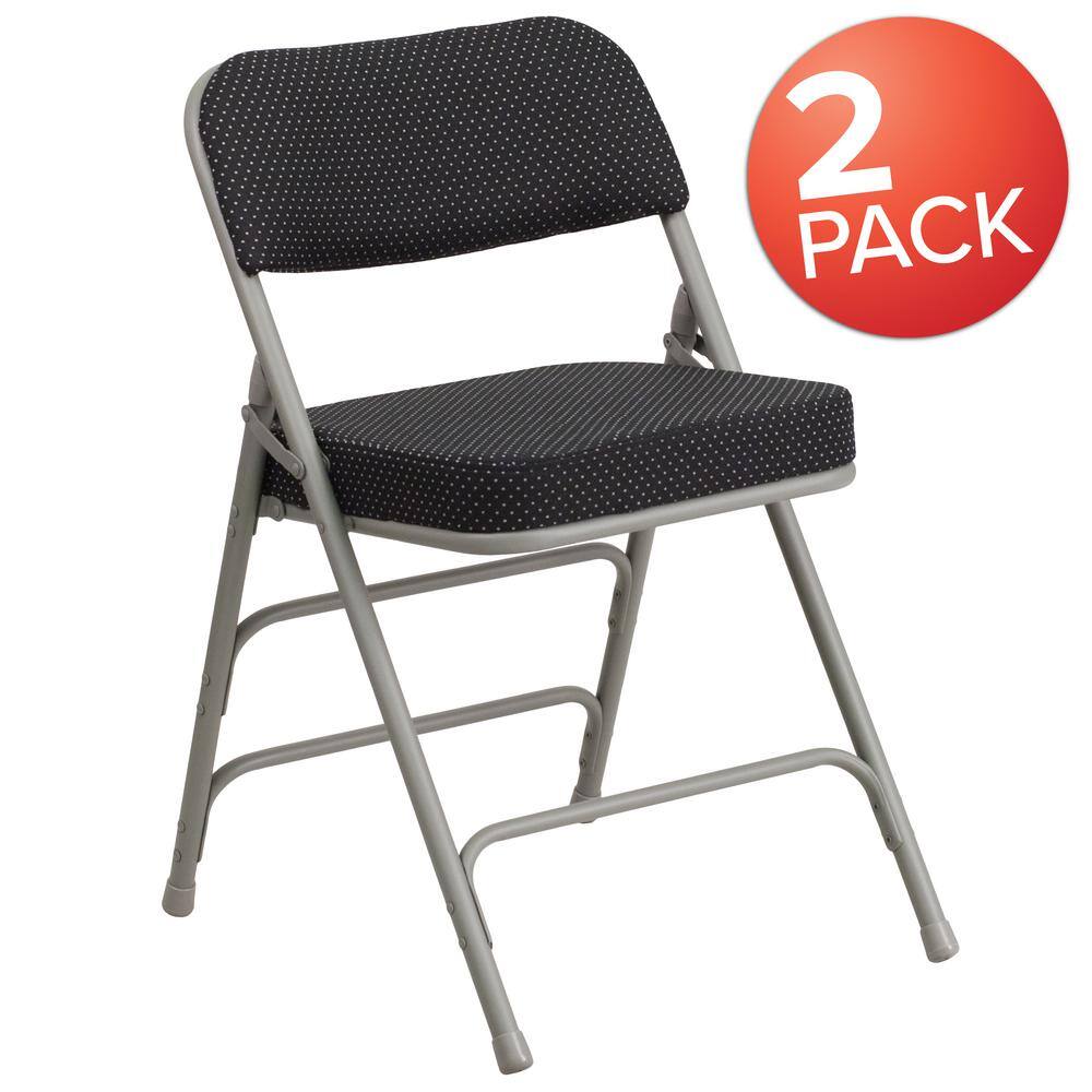 Flash Furniture Black Metal Folding Chair (2-Pack)