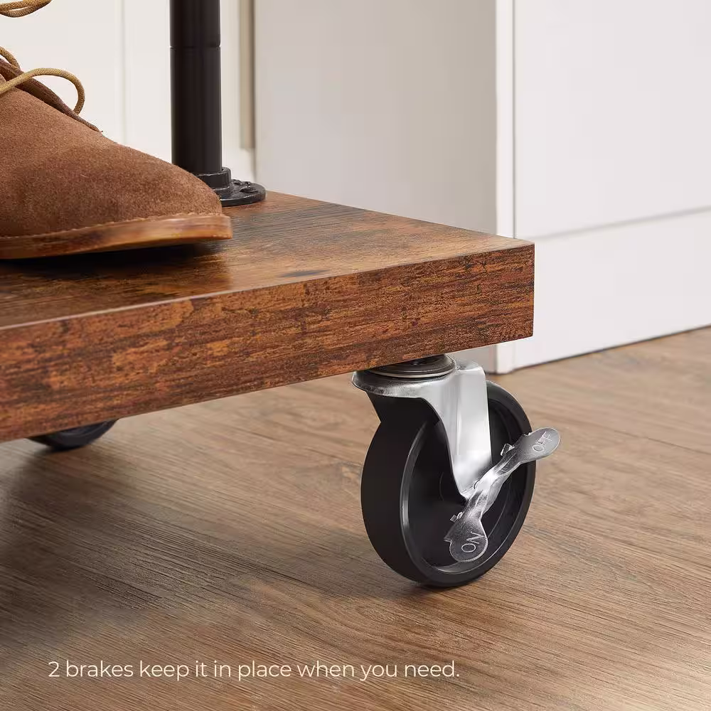 None Black Metal Garment Clothes Rack 41 in. W x 63 in. H