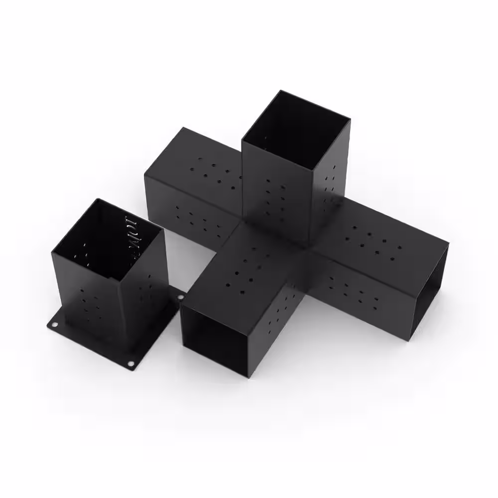 TOJA GRID QUAD 4 Arm Pergola Extension Bracket and 1 x SOLO for 6x6 Wood Posts