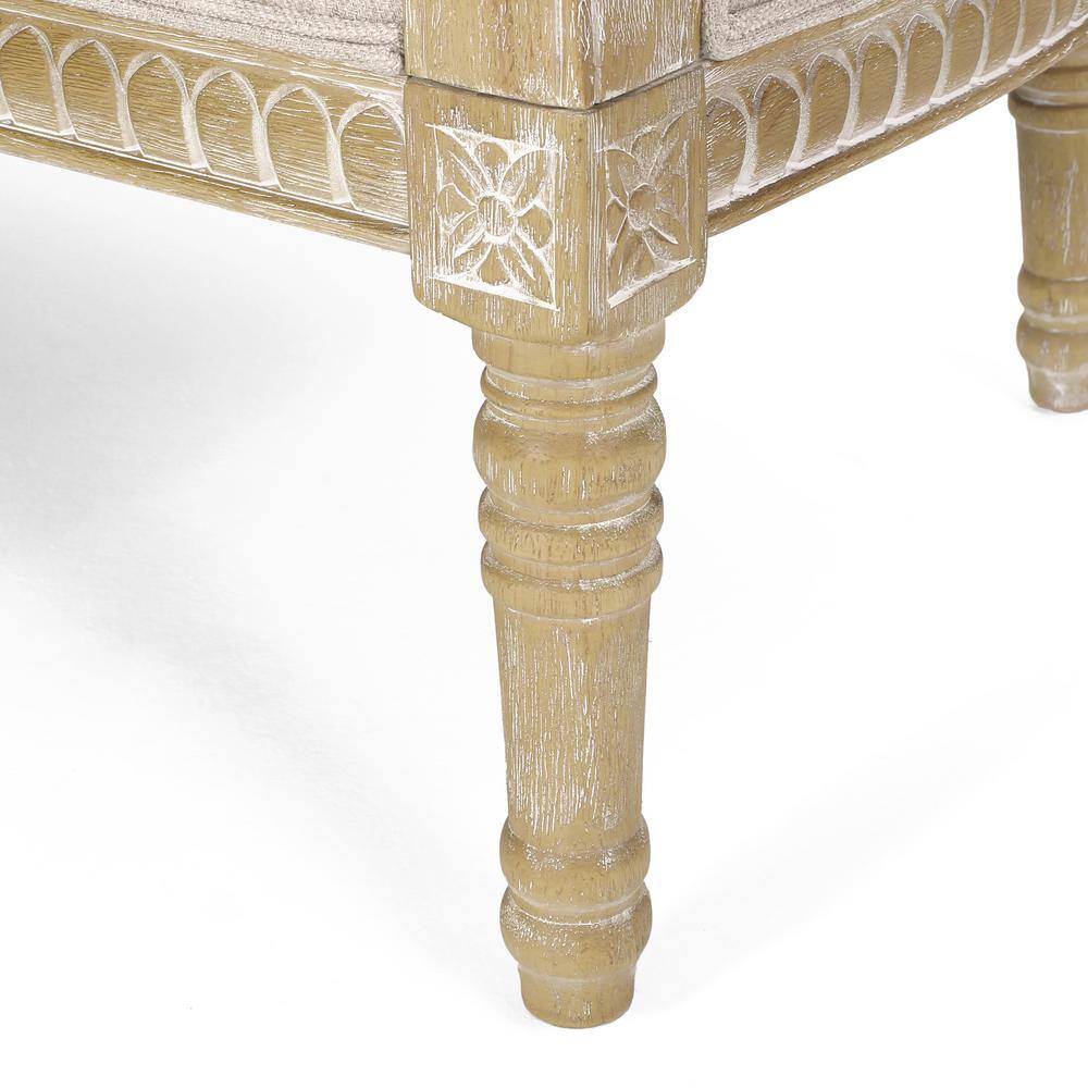 Noble House Litch 49.75 in. Beige Fabric 2-Seat Loveseat