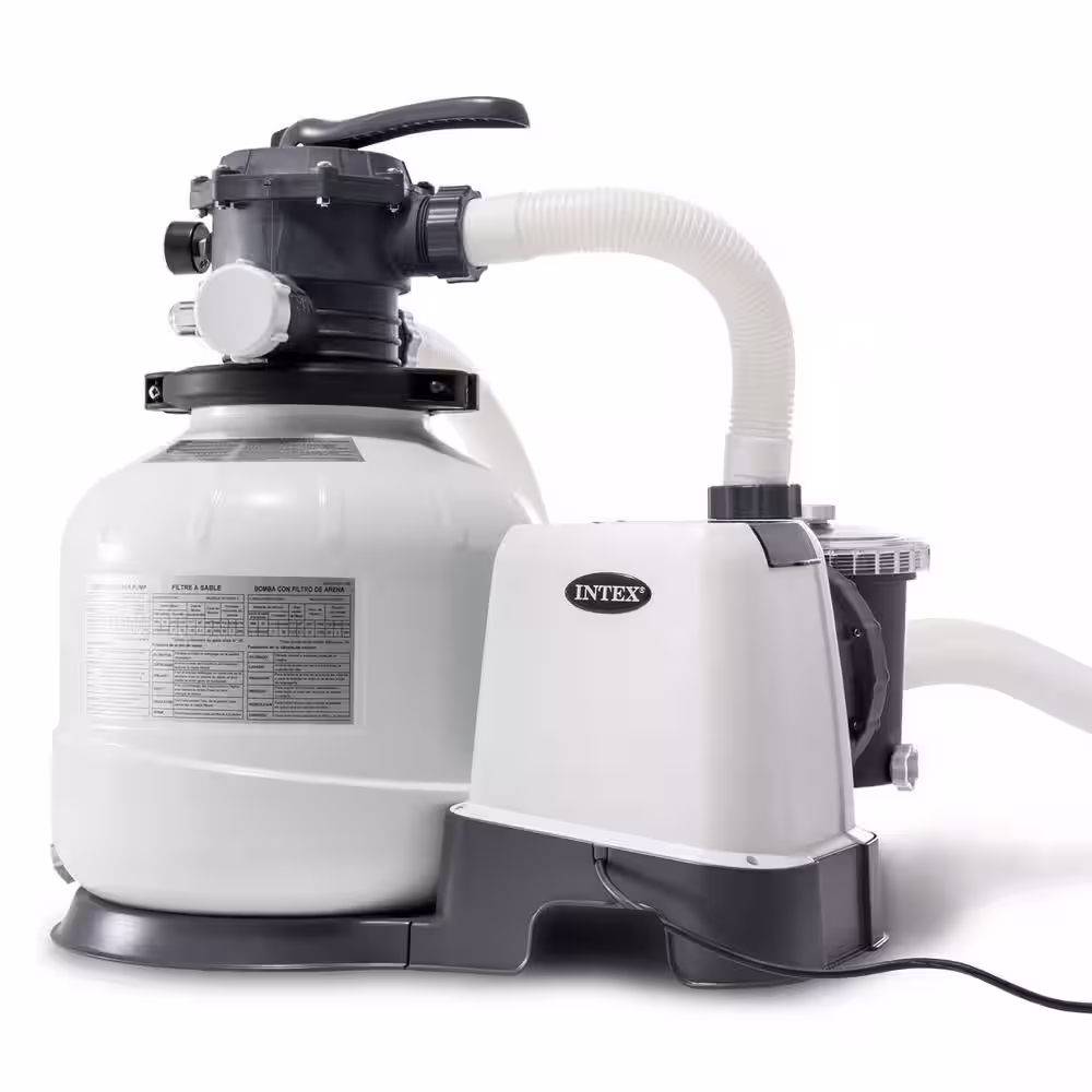 INTEX 24 ft. x 12 ft. Rectangular 52 in. Deep Metal Frame Pool Set with Krystal Clear Saltwater System