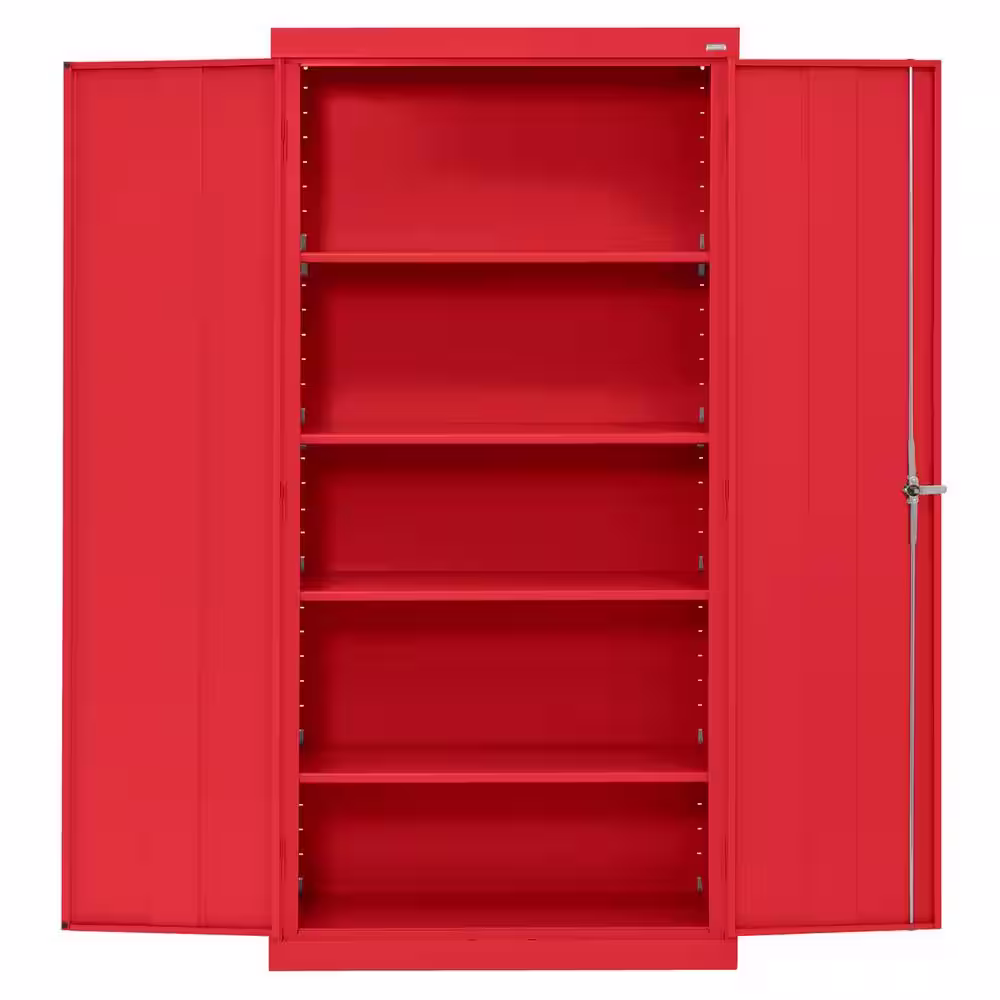 None Classic Series ( 36 in. W x 72 in. H x 24 in. D ) Steel Garage Freestanding Cabinet in Red