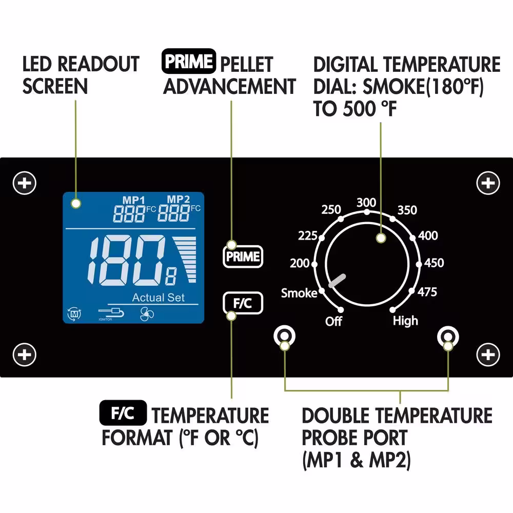 Cuisinart 700 sq. in. Deluxe Wood Pellet Grill and Smokerâ?in Gray