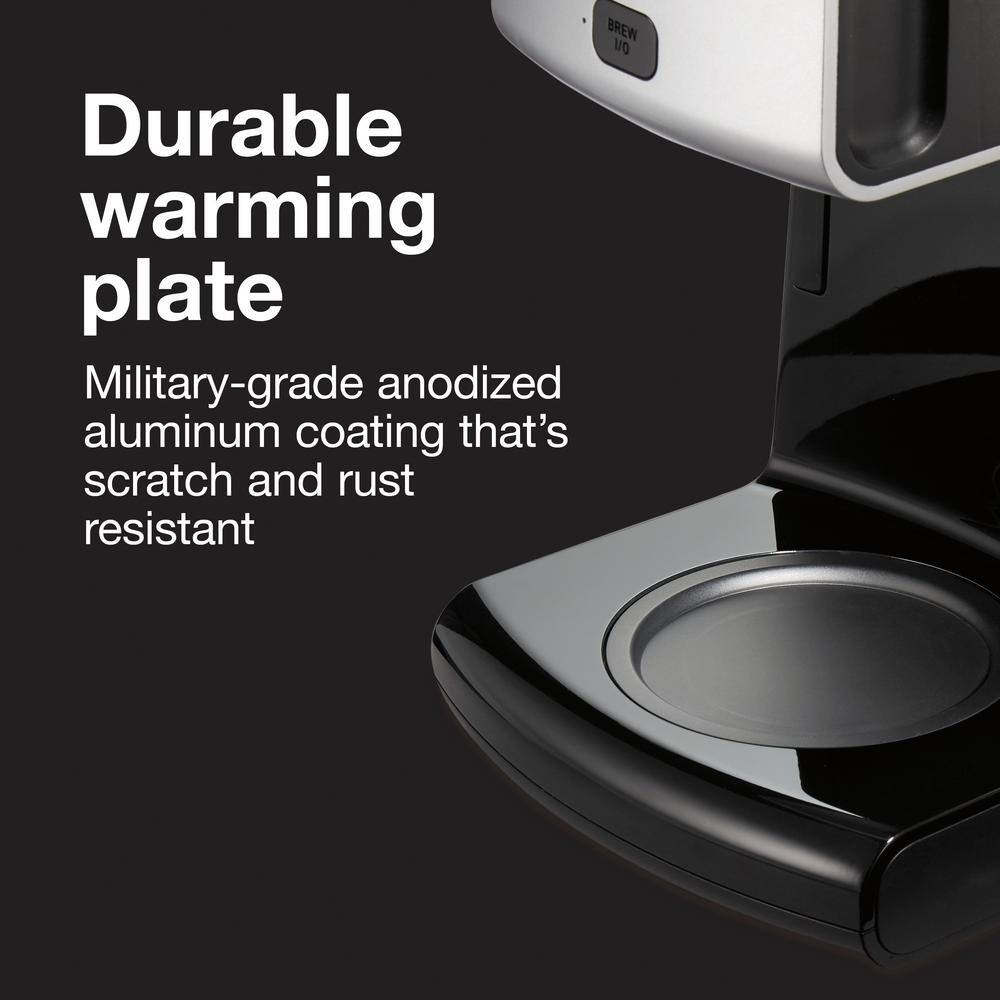 12Cup Black FrontFill Coffee Maker with Glass Carafe