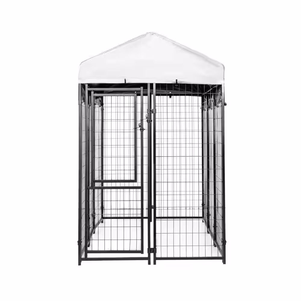 KennelMaster 6 ft. x 4 ft. x 6 ft. Welded Wire Dog Fence Kennel Kit