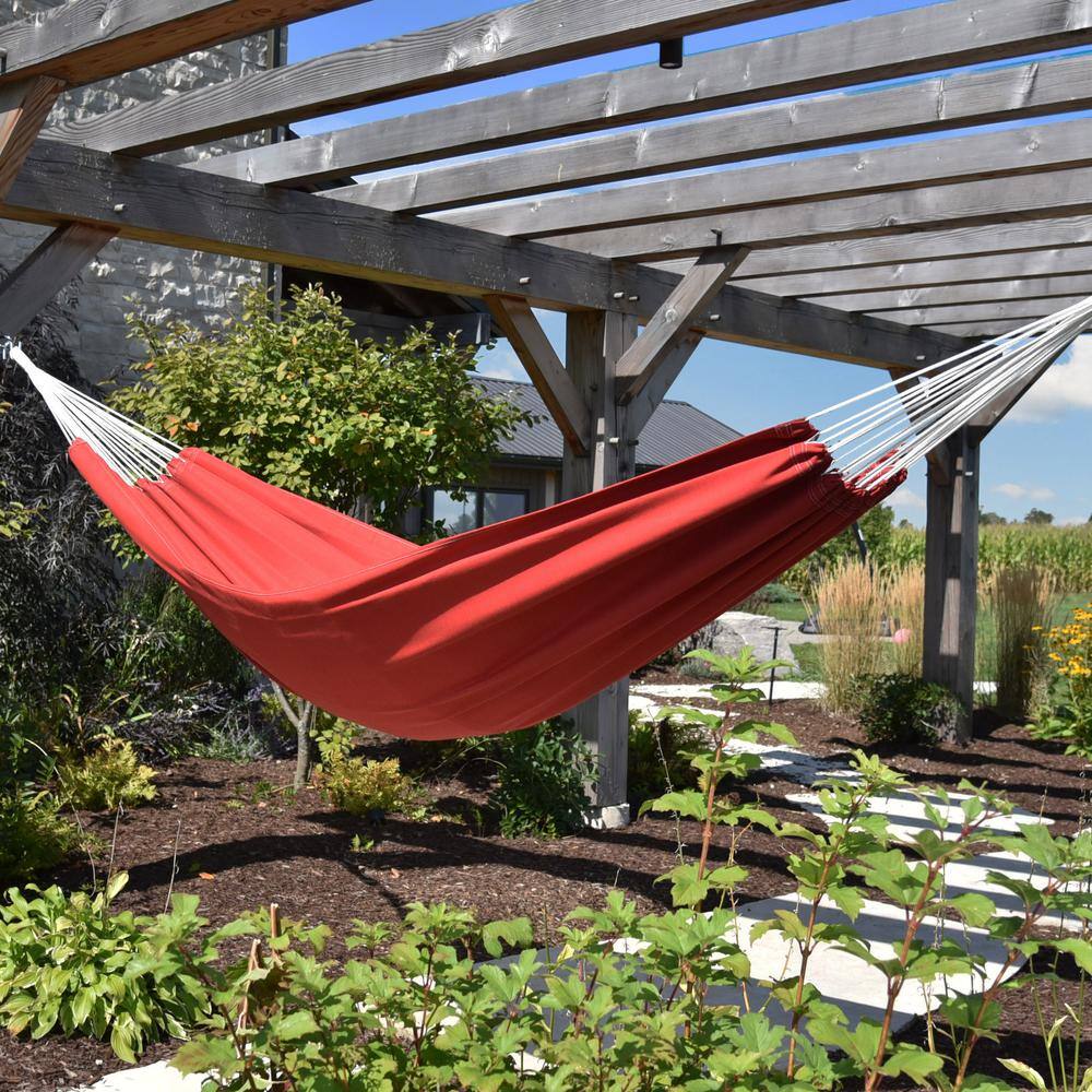 Vivere 12 ft. Brazilian Sunbrella Hammock Bed in Crimson