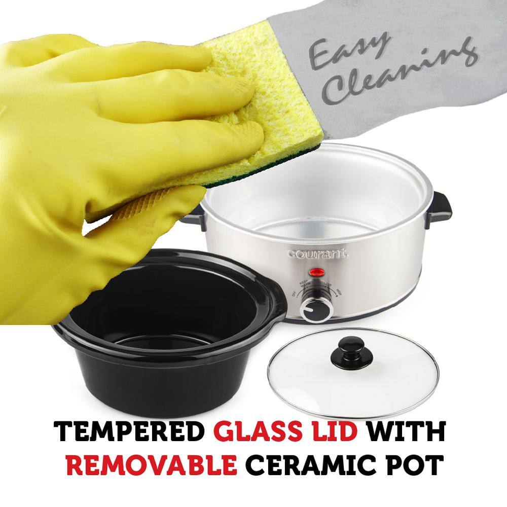 Courant 3.5 qt. Oval Stainless Steel Slow Cooker