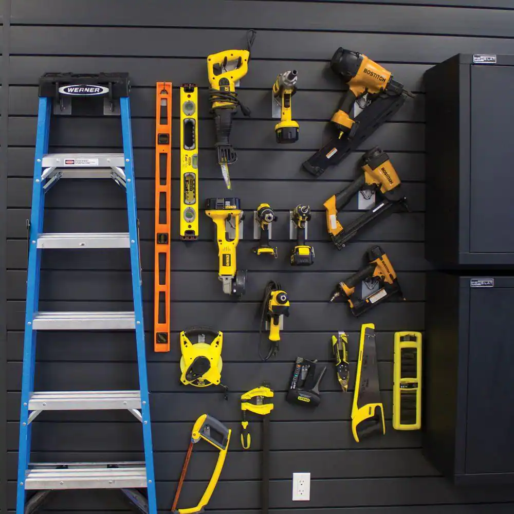 Proslat PVC Slatwall 8 ft. x 4 ft. Charcoal