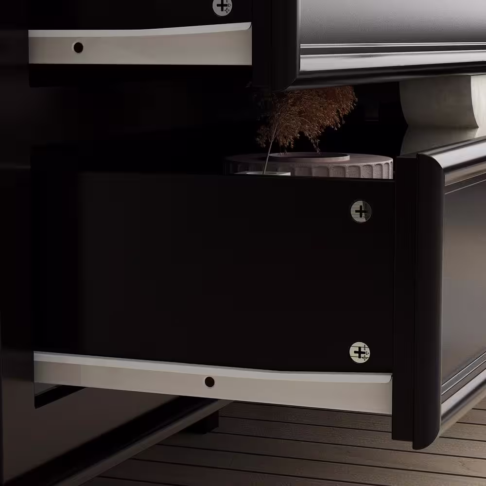 None 7-Drawer Brown Dresser Vanity Table Cupboard 29.6 in. H x 55.2 in. W x 15.7 in. D