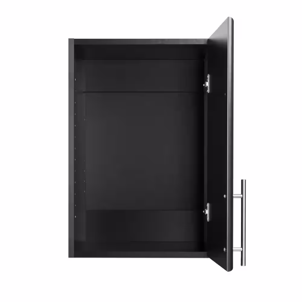 Prepac Elite Wood Freestanding Garage Cabinet in Black (16 in. W x 24 in. H x 16 in. D)