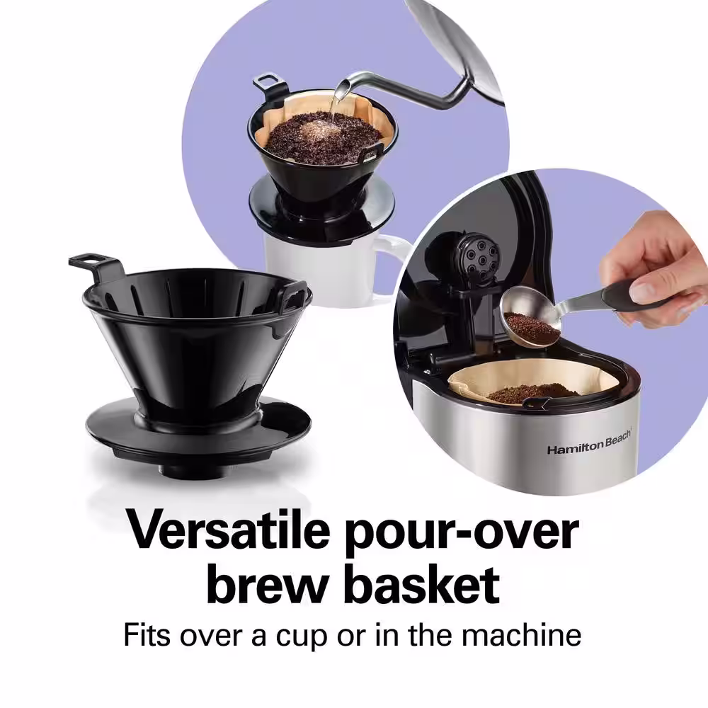 Hamilton Beach Home Barista 6-Cup Black 7-in-1 Coffee Maker