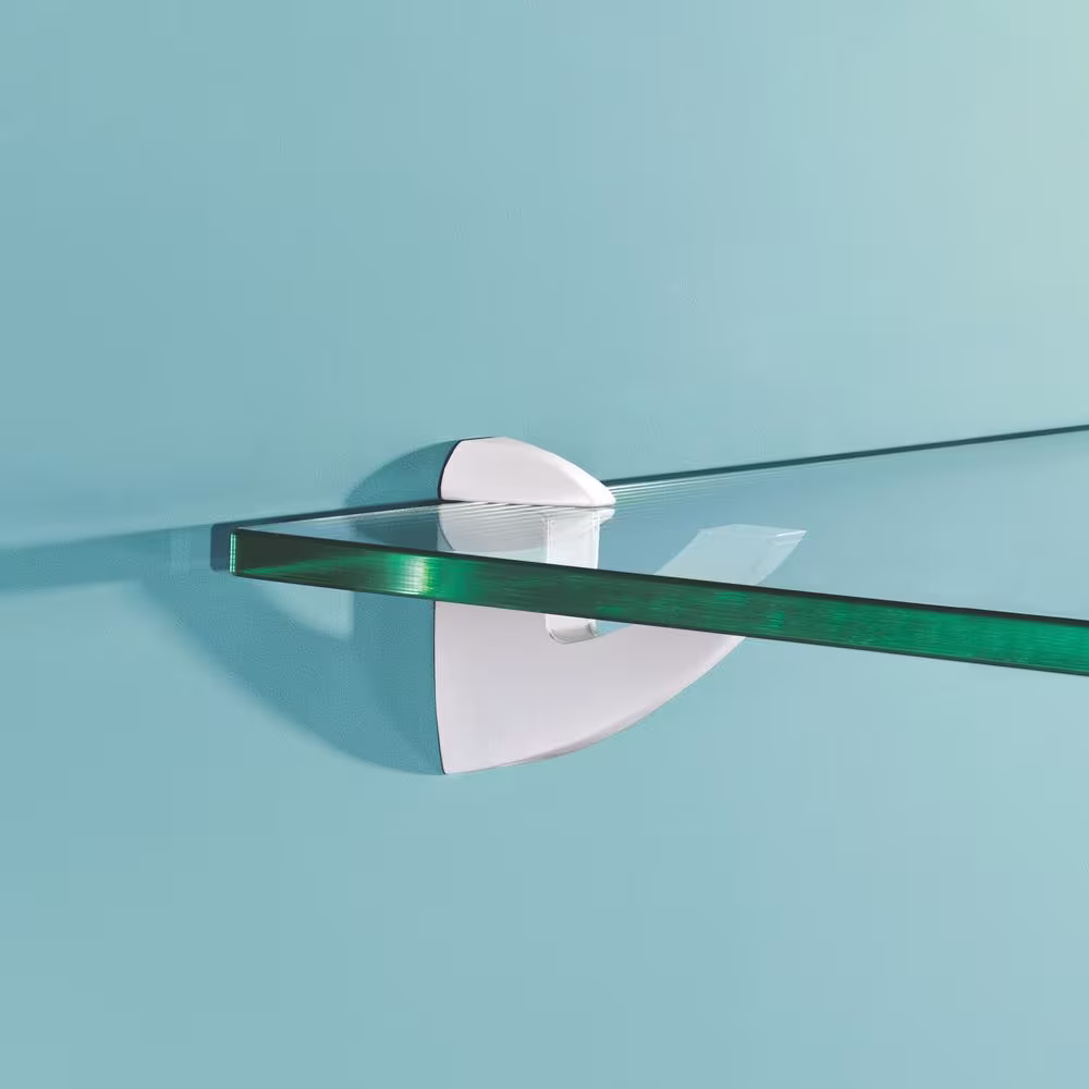 Dolle SCOOP 0.2 in.- 1 in. White Adjustable Shelf Bracket (2-Pack)