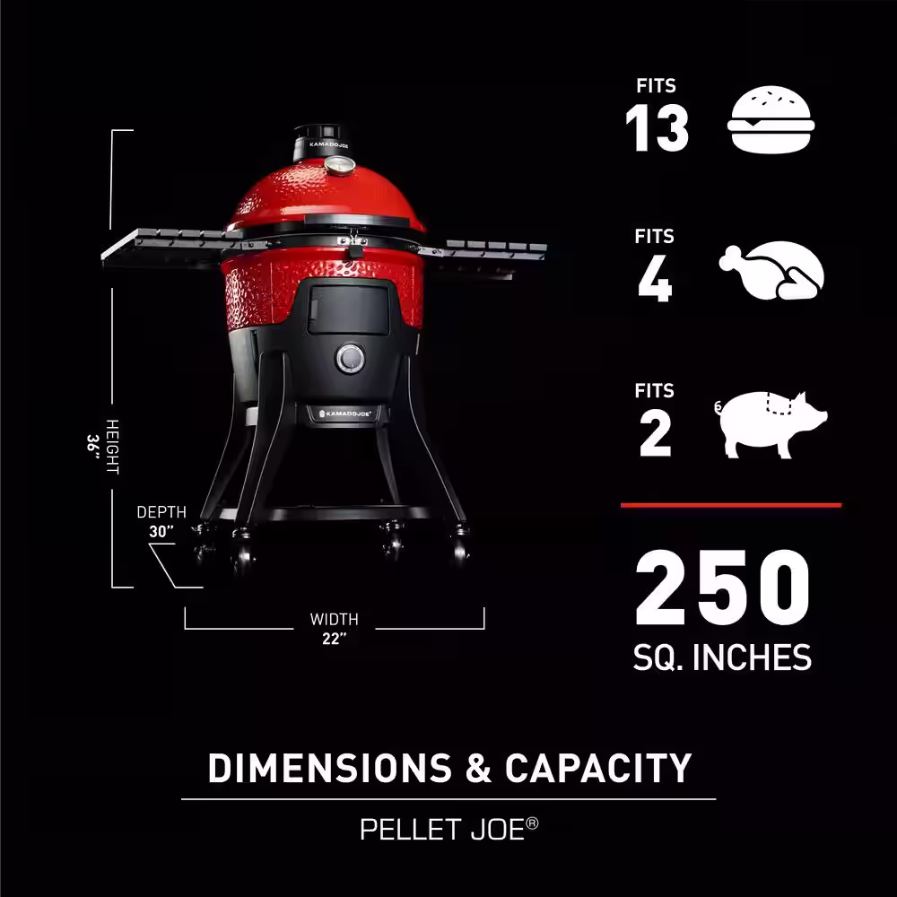 None Pellet Joe 18 in. Pellet Grill and Smoker in Red