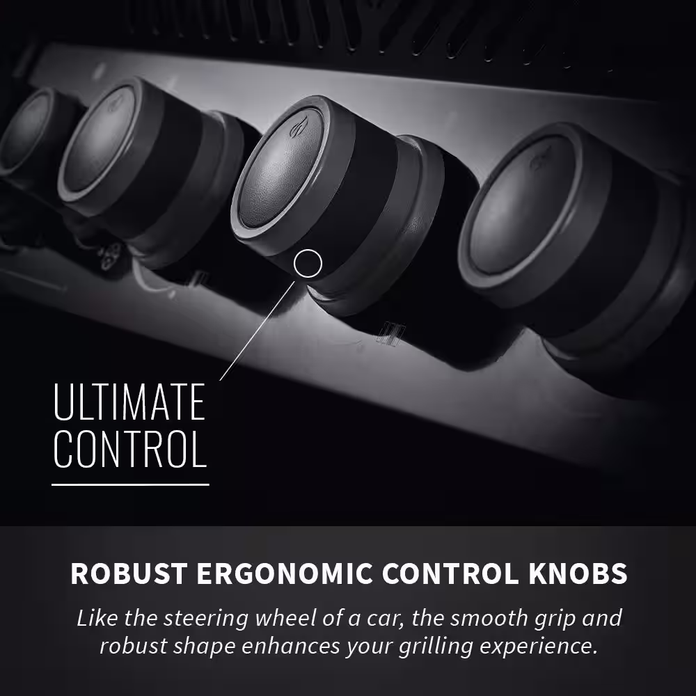 NAPOLEON Rogue 3-Burner Natural Gas Grill with Infrared Side Burner in Black