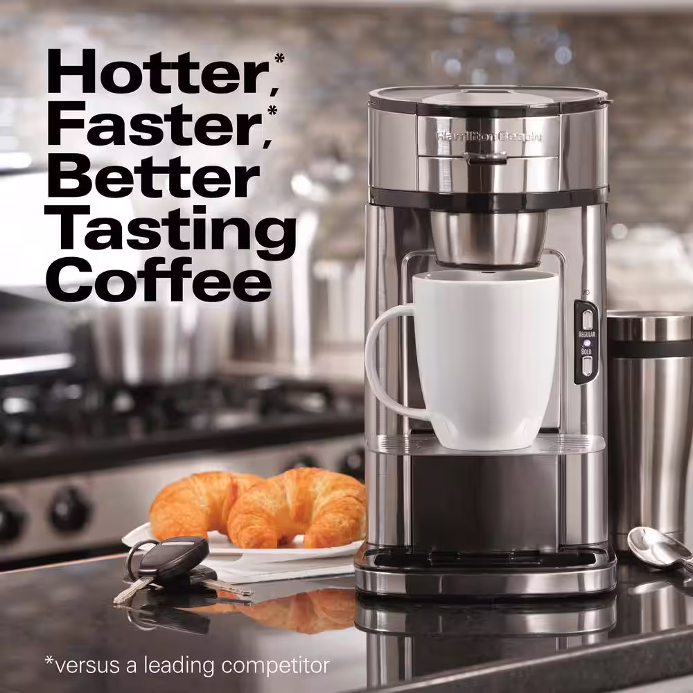 Hamilton Beach The Scoop 1. 75-Cup Stainless Steel Coffee Maker