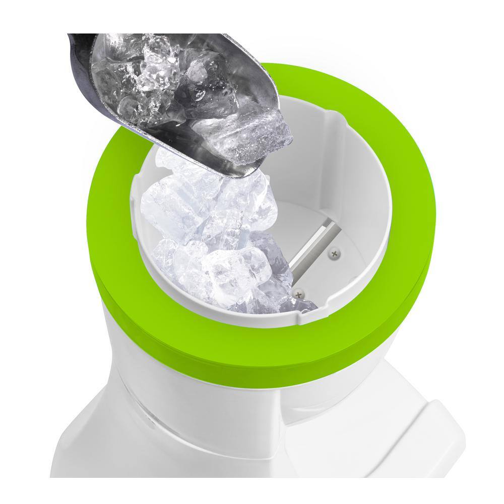 Nostalgia 50 W 8 oz. White Snow Cone Maker with Stainless Steel Blades