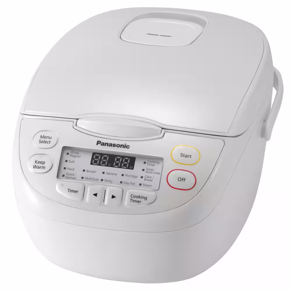 Panasonic White Electric Multi-Cooker Rice Cooker