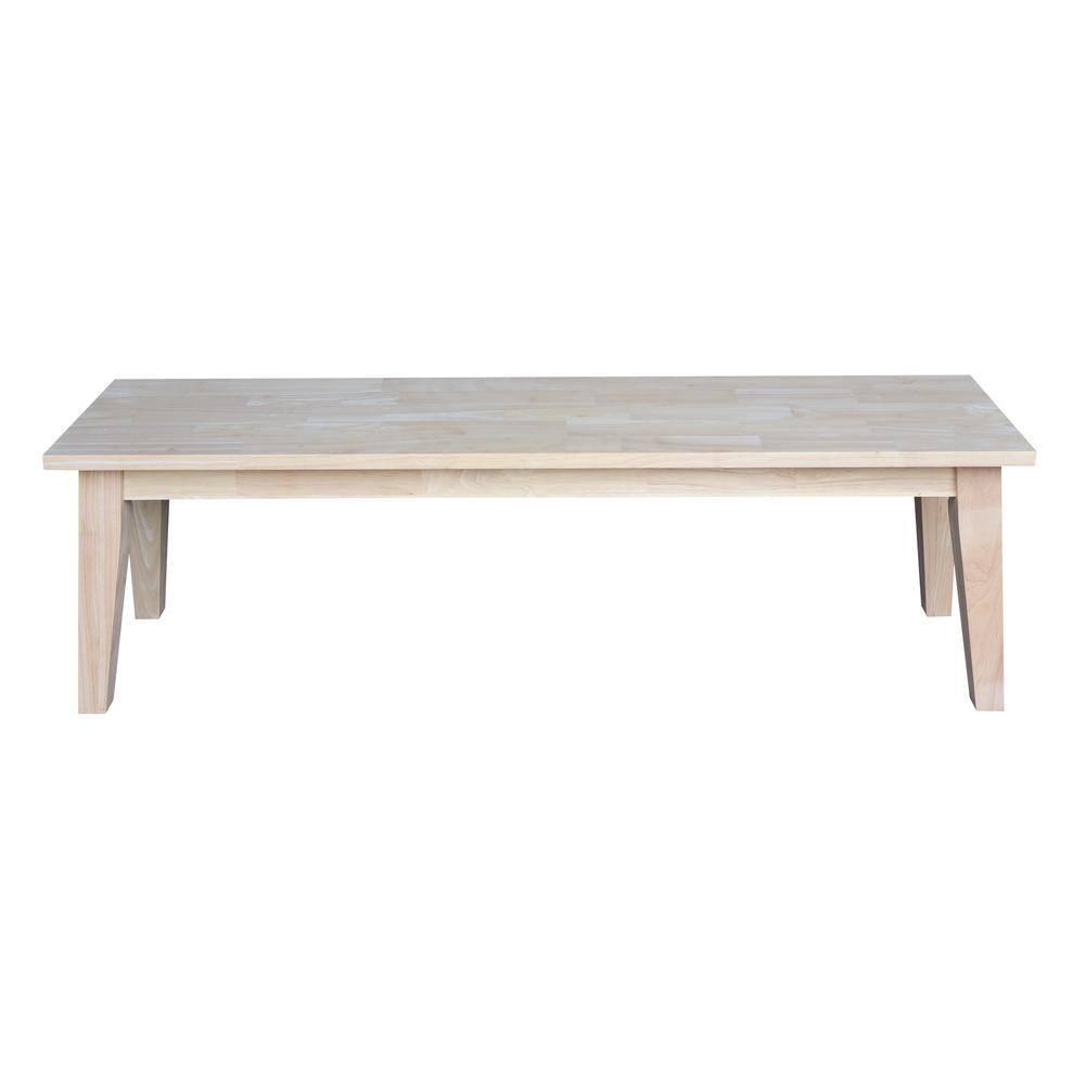 International Concepts Boulder Unfinished Solid Wood Dining Bench 60 in.