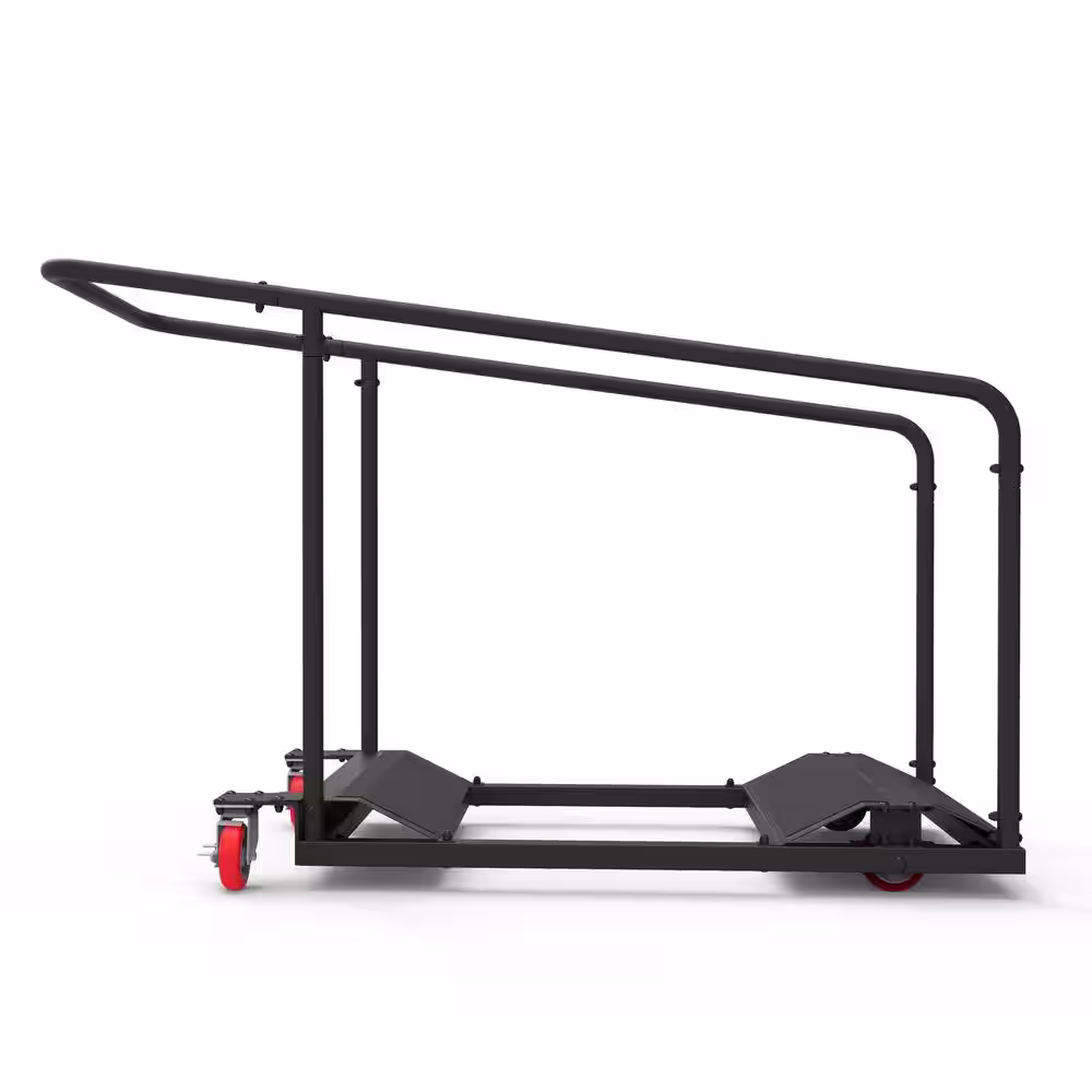 Lifetime 60 in. White Plastic Stackable Folding Banquet Table with Wheels (Set of 15)