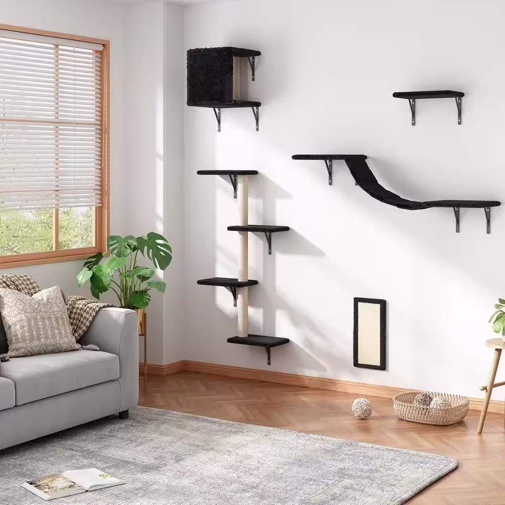 COZIWOW Wall-mounted Cat Tree Shelf, Scratcher