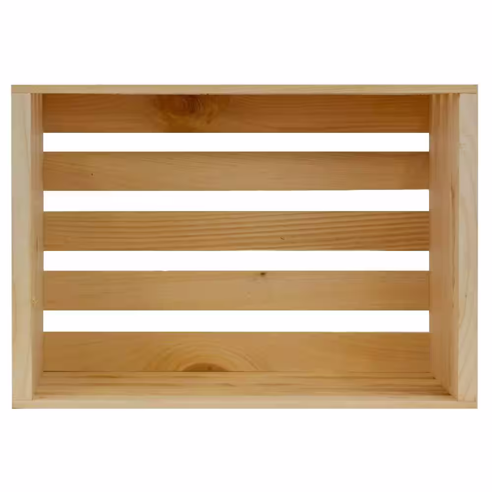 Crates & Pallet 18 in. x 12.5 in. x 9.5 in. Large Wood Crate (3-Pack)