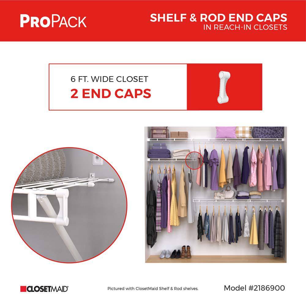 ClosetMaid ProPack Shelf and Rod Wire Shelving End Caps (36-Piece)