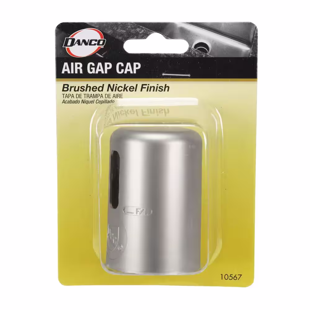 DANCO 1.75 in. O.D. Kitchen Air Gap Cap in Brushed Nickel
