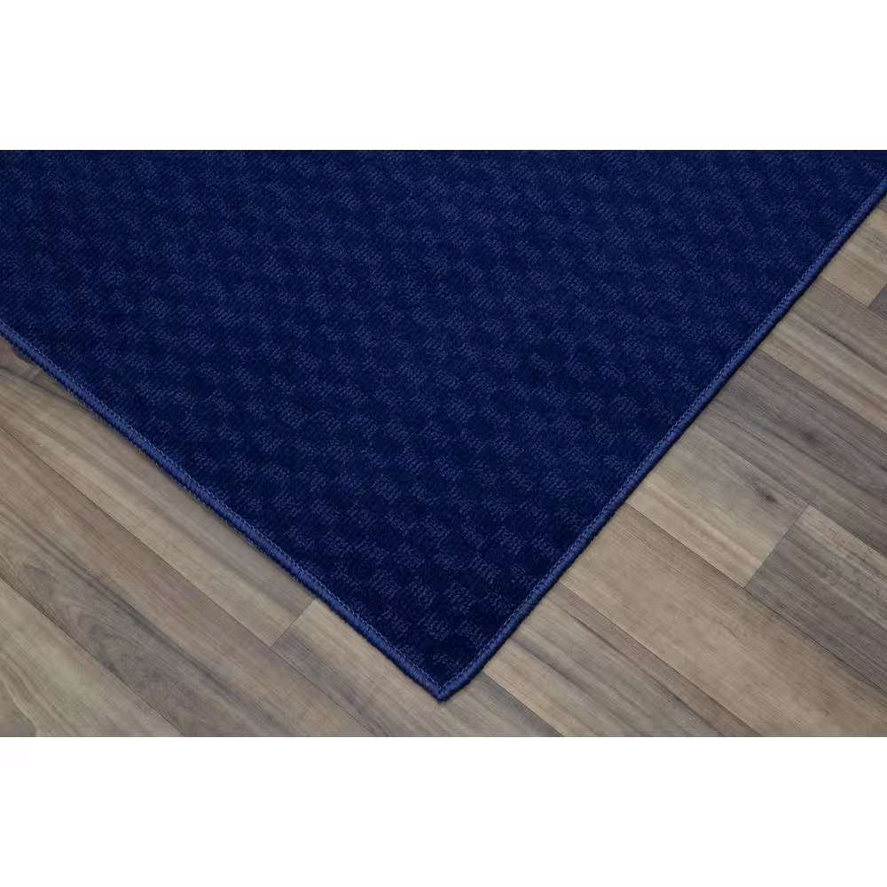 Garland Rug Medallion Navy 2 ft. x 8 ft. Runner Rug