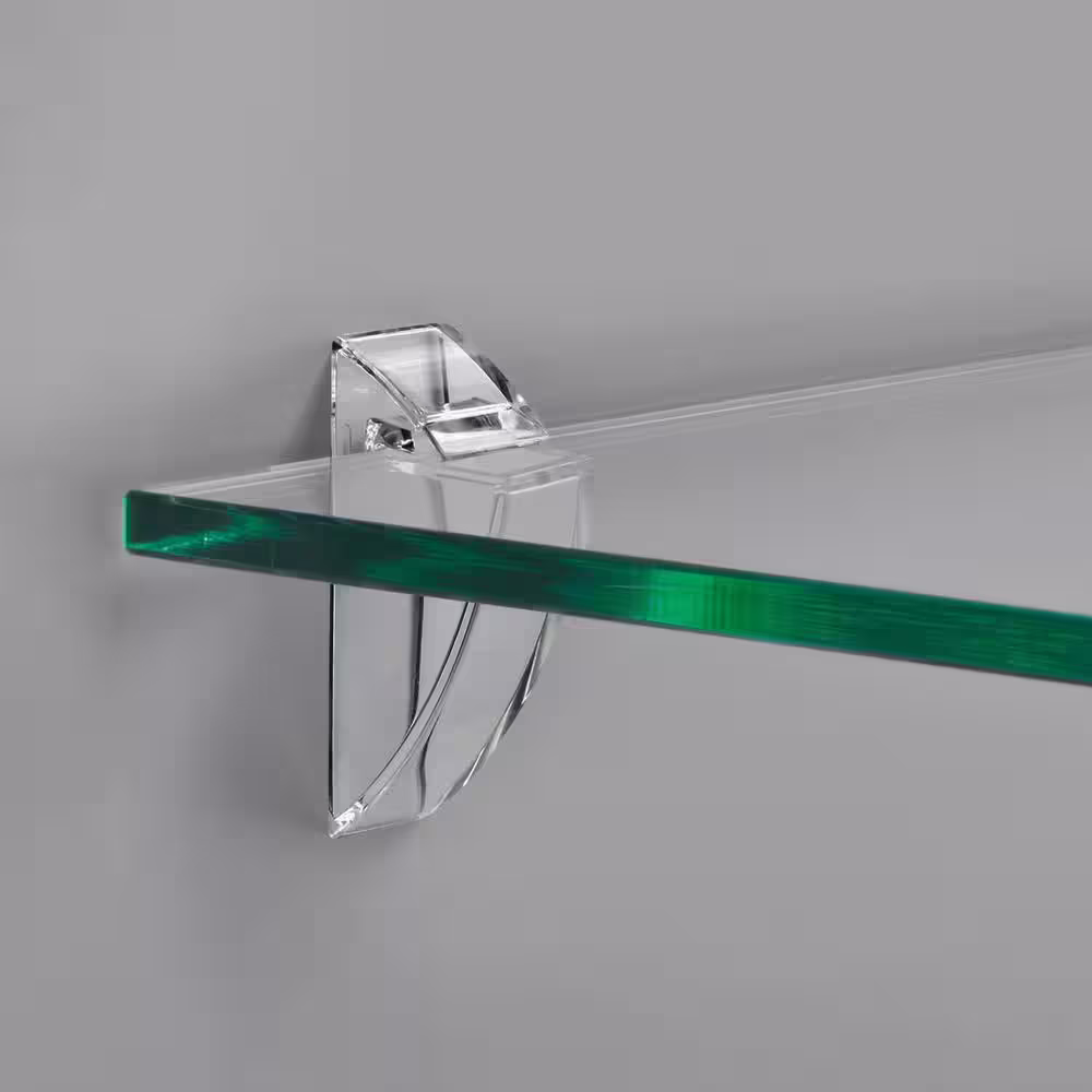 Dolle CLIP 0.31 in. Transparent Shelf Bracket (2-Pack)
