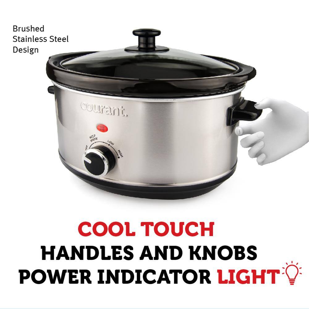 Courant 3.5 qt. Oval Stainless Steel Slow Cooker