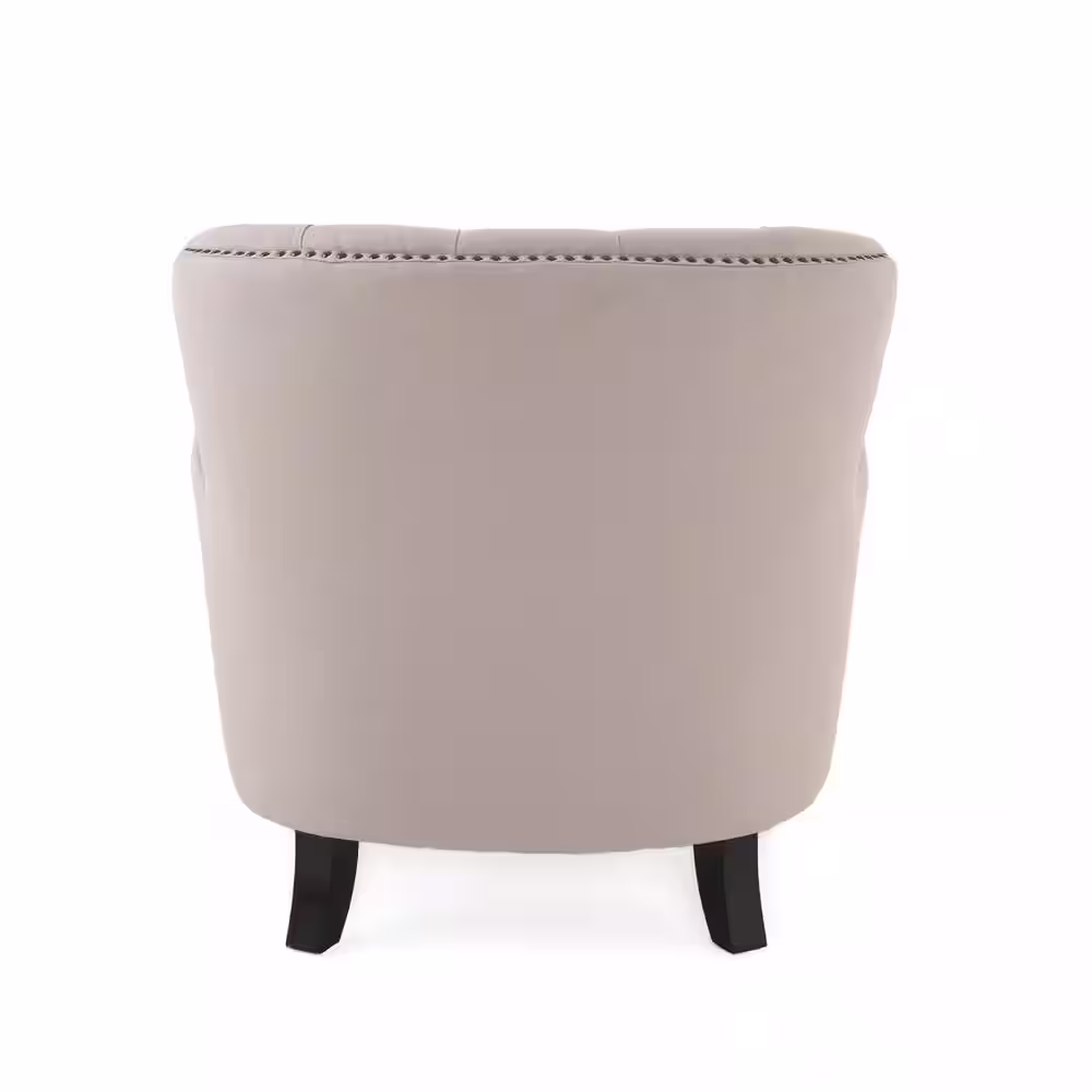 Noble House Tafton Natural Fabric Tufted Club Chair
