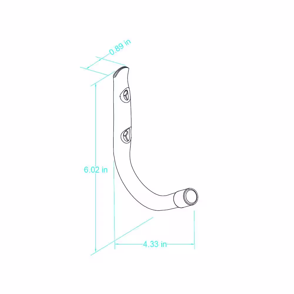 Everbilt 25 lbs. 4 in. Wall-Mounted Handy Hook (6-Pack)