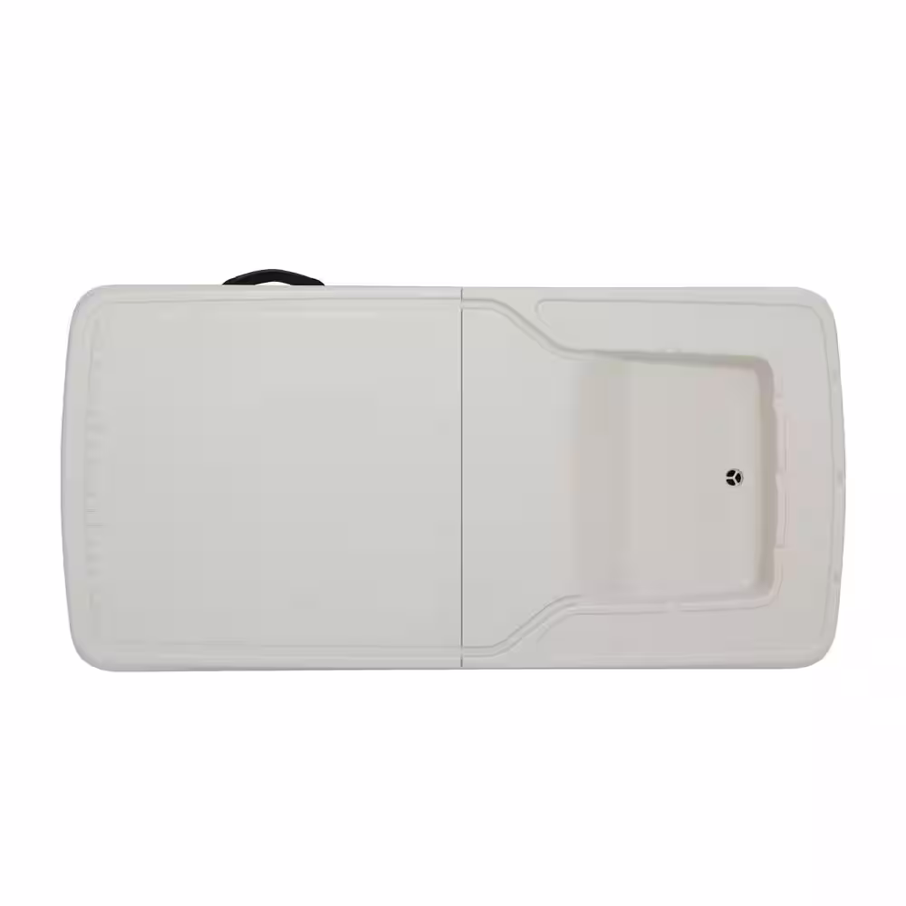 Lifetime 4 ft. Adjustable Height Fold-in-Half Fillet Table; Almond