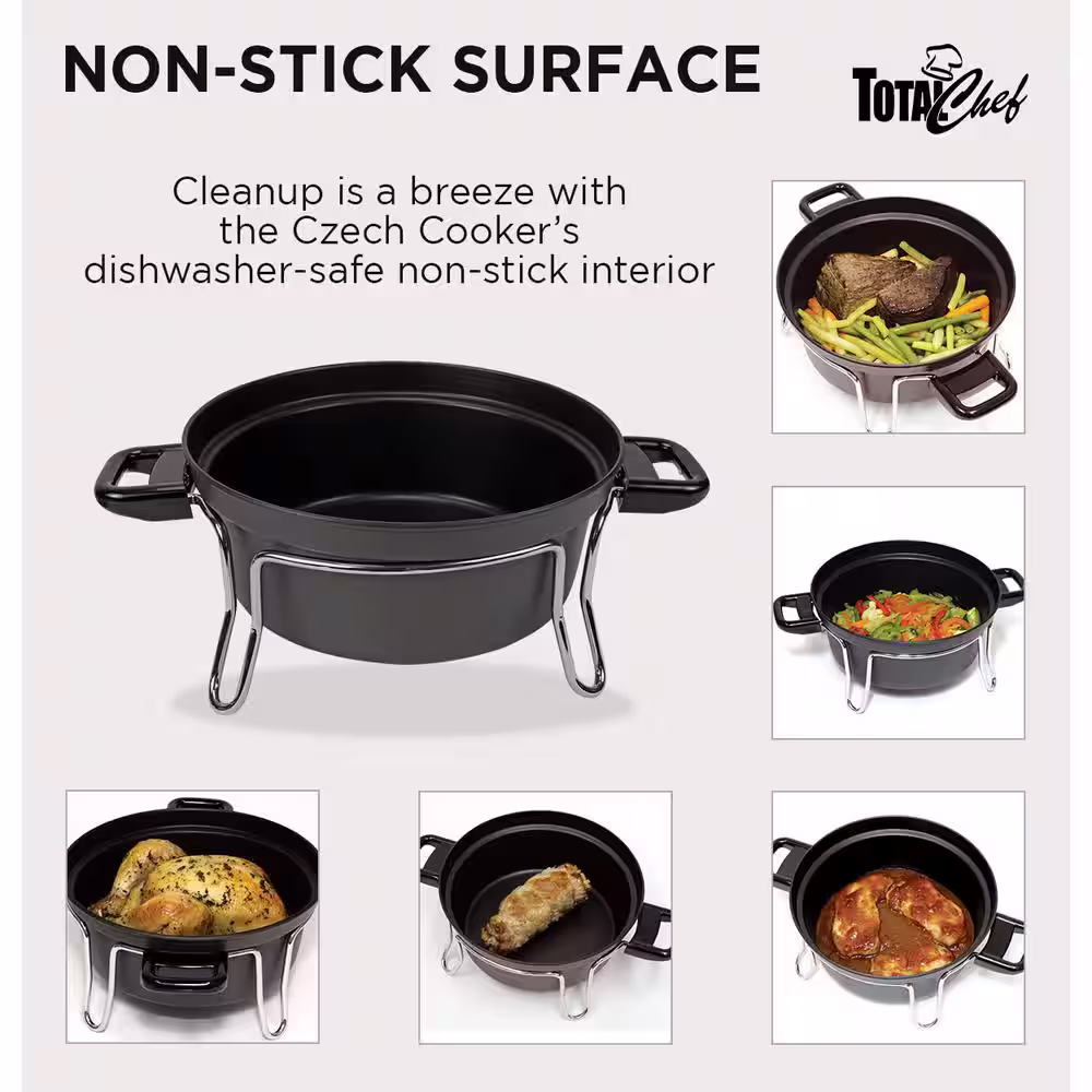 Total Chef Czech Cooker Electric Oven, Classic European Multicooker with Adjustable Temperature